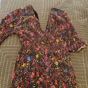 Philosophy Floral Jumpsuit - Black and Multicolor